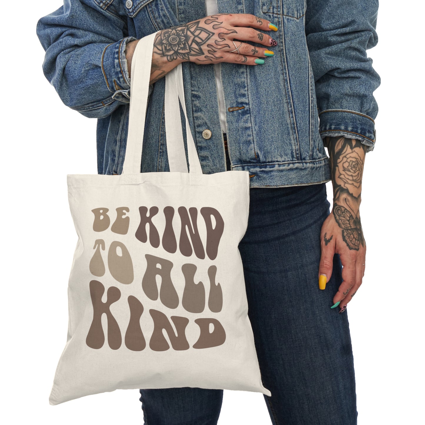 BE KIND TO ALL KIND Natural Tote Bag