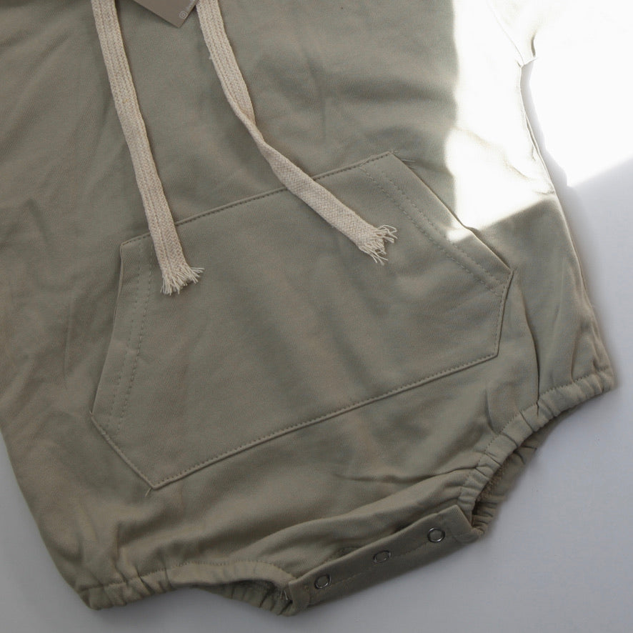 Hooded Bunny Romper in Sage